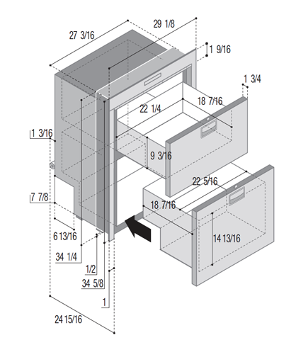 DW210 dimensions
