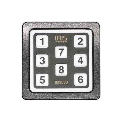 The IRIS580 Waterproof Switcher Keypad is a small, clean, flush mounting membrane keypad switcher with 8 camera input buttons used to select cameras connected to the IRIS608 and IRIS1608 video switchers.