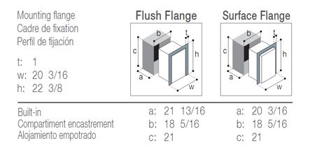 Vitrifrigo C62iAC built-in dimension