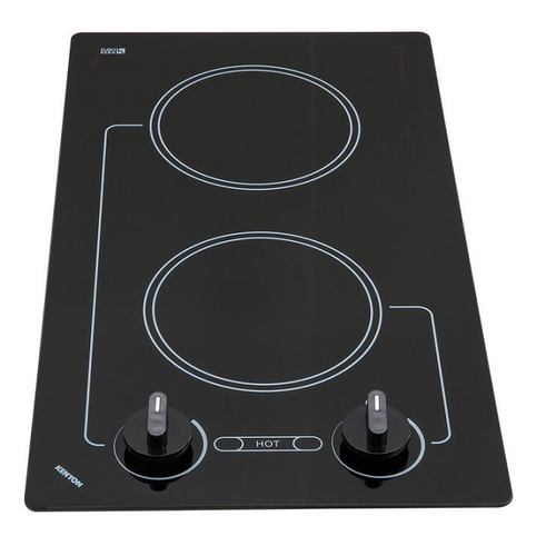Kenyon Caribbean Series 12 in. Radiant Electric Cooktop in Black with 2 Elements 120-Volt