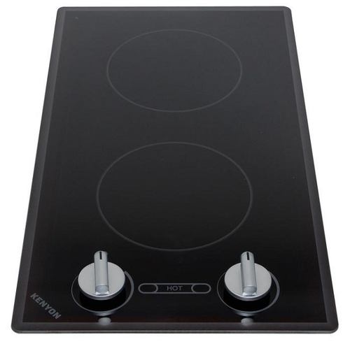 Kenyon Cortez Series 12 in. Radiant Electric Cooktop in Black with 2 Elements Knob Control 120-Volt