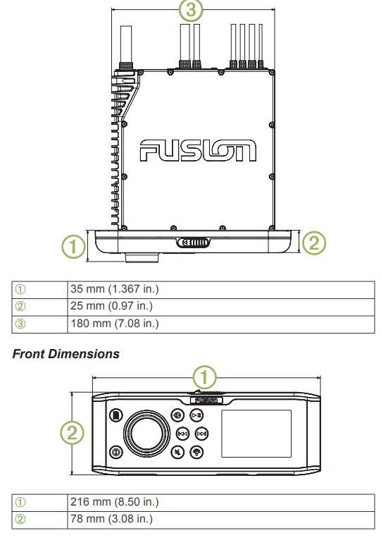 MS-UD650 Dimensions