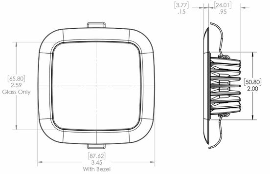 LUMITEC Mirage Down Light, Positionable drawing