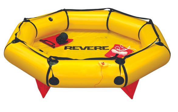REVERE Coastal Compact 6 Person Life Raft, Valise 45-CC6V