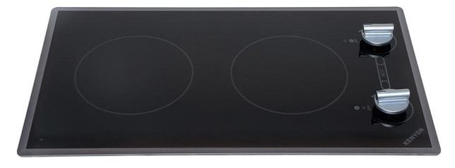 Kenyon Cortez Series 12 in. Radiant Electric Cooktop in Black with 2 Elements Knob Control 240-Volt