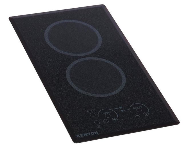 Kenyon Lite Touch Q 12 in. Radiant Electric Cooktop in Speckled Black with 2-Elements Touch Control 240-Volt