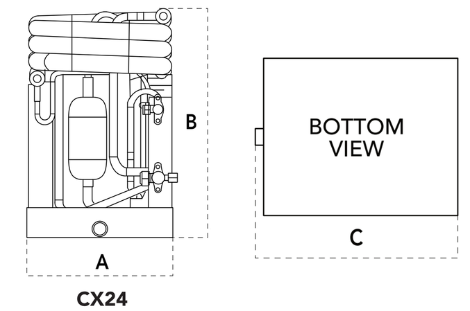 Cx-24H Unit Dimensions