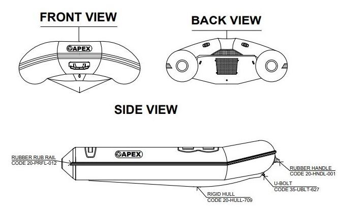 Apex A-12 RIB Eurosport Dinghy