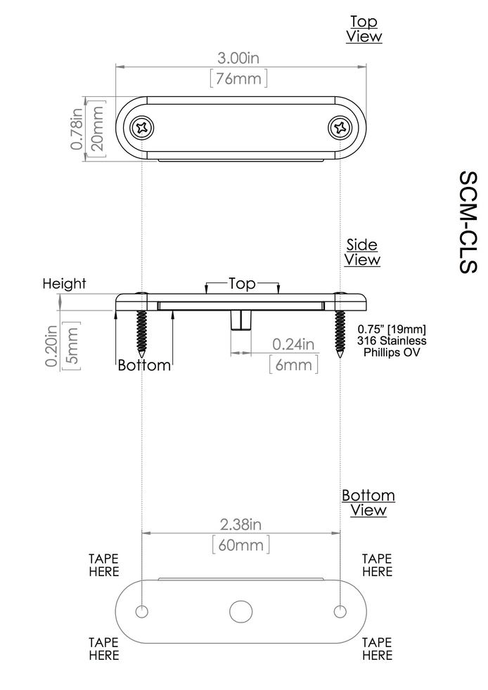 SCM-CL-SS Dimensions