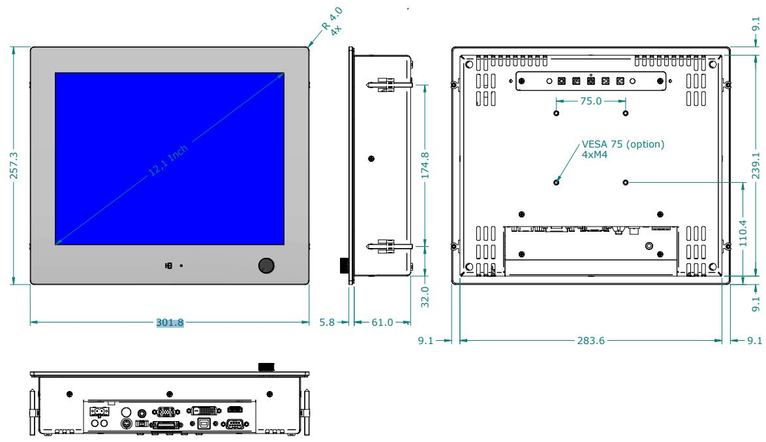 Seatronx IND-19 Dimensions