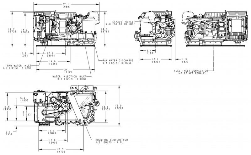 westerbeke 3kw marine generator