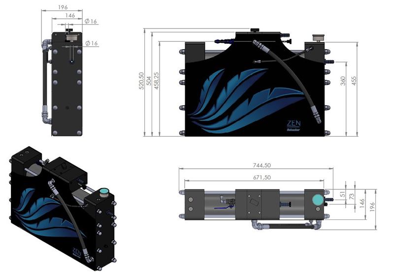 Schenker Zen Watermaker 100L dimensions