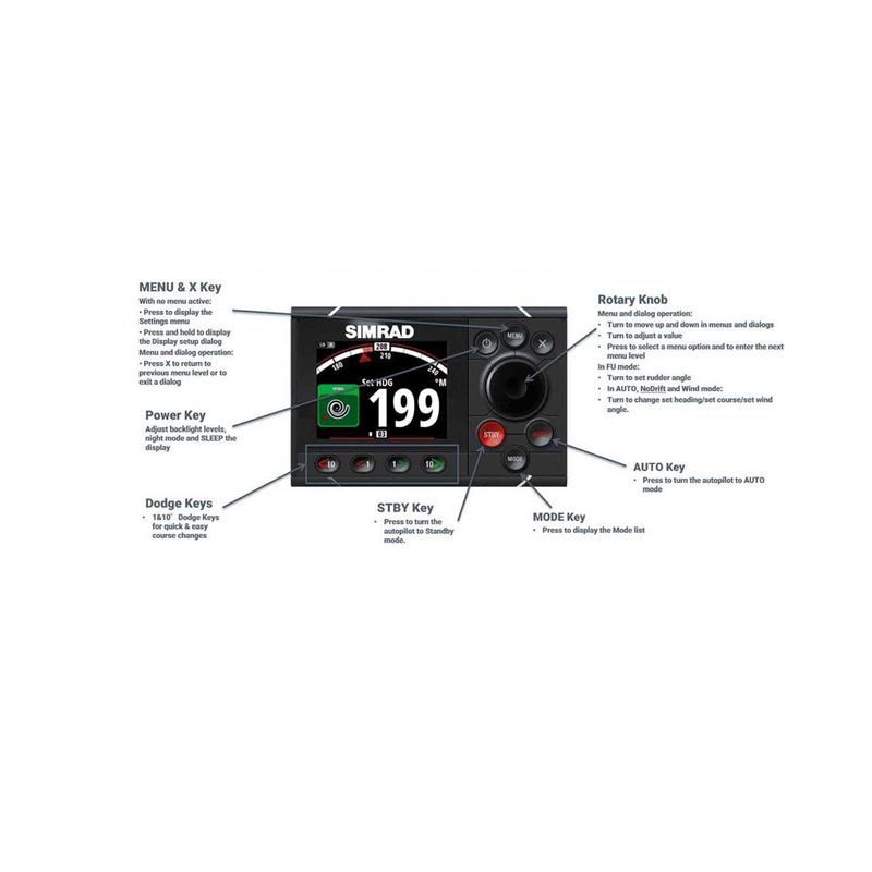 Simrad AP48 Autopilot Control Head w/Rotary Knob | 000-13894-001