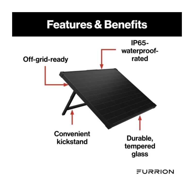 Furrion 100W Portable Kickstand Solar Panel - PWM Bundle Kit FSPK10MWT-BL