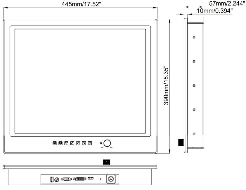 Seatronx IND-19 Dimensions