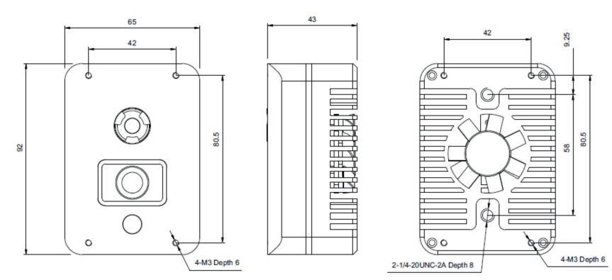 Dimensions of S-290 and S-390