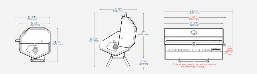 Magma A10-1225-2 Dimensions