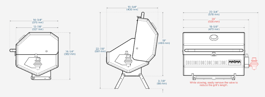 Magma A10-1218-2 Dimensions