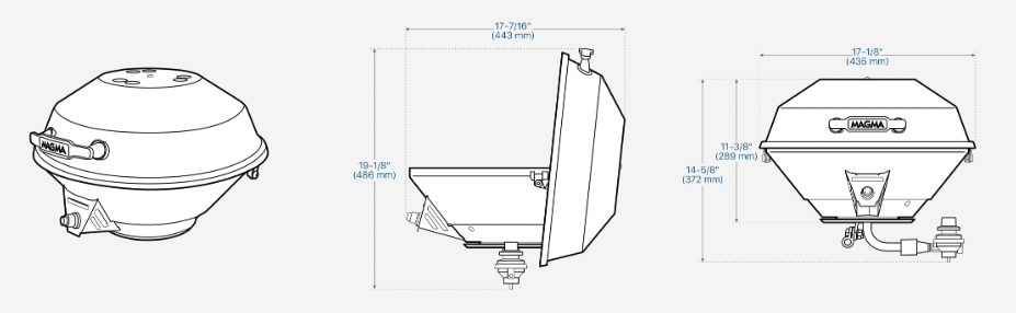 Magma A10-217-3 Dimensions