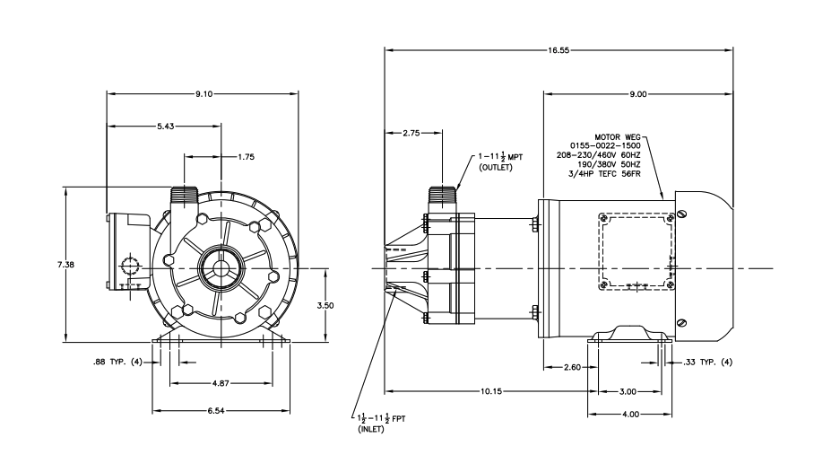 LC-2CP-MD Dimensions