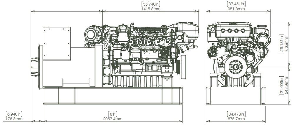 Mer MG260 Marine Generator 260 kW